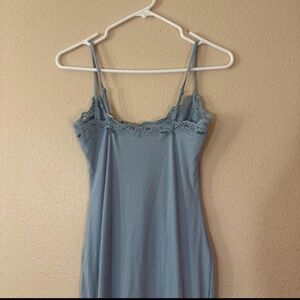 SKIMS denim Blue fits everybody Lace long slip Dress M